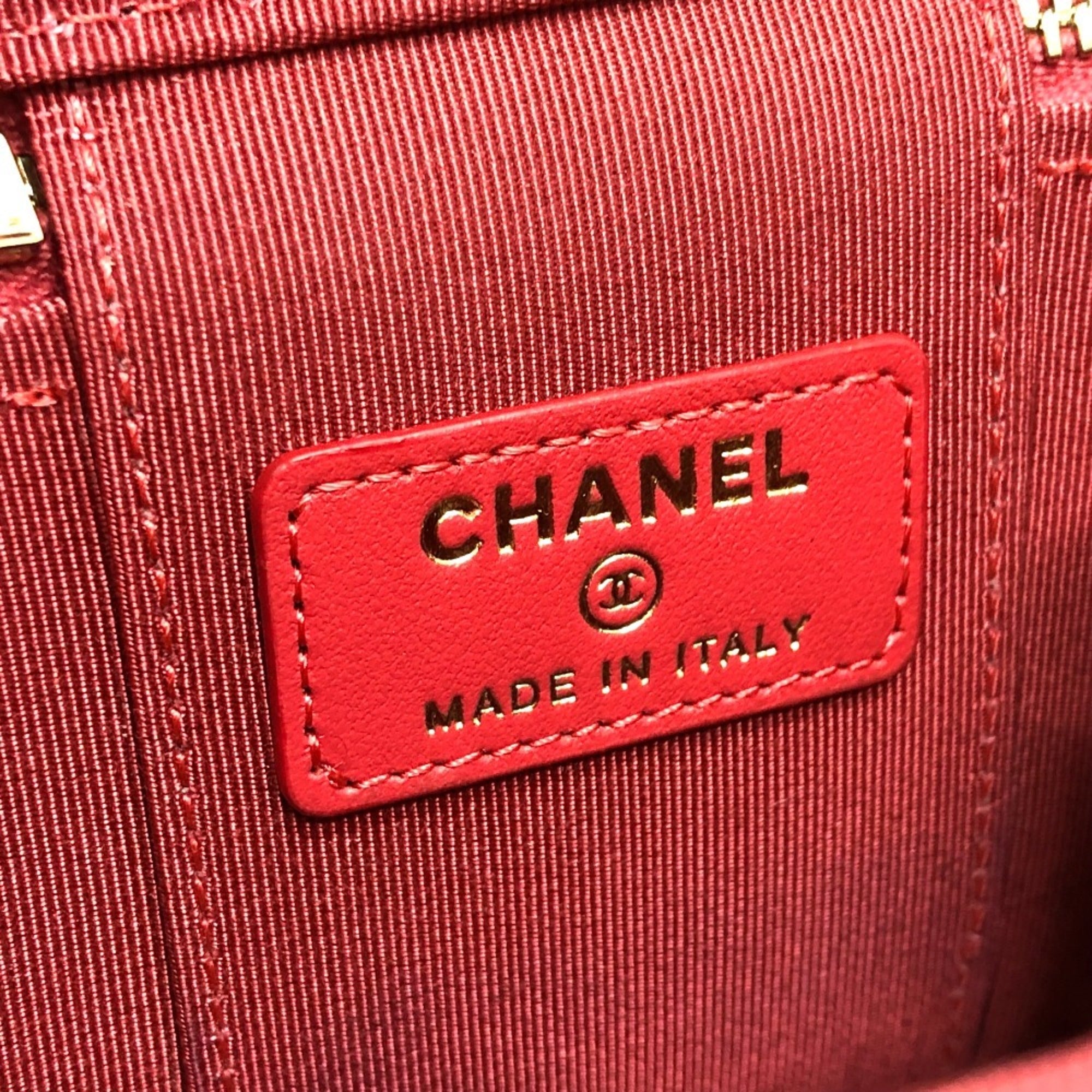 Chanel Pink Caviar Leather Shoulder Bag Vanity Bag (Pre-Owned)
