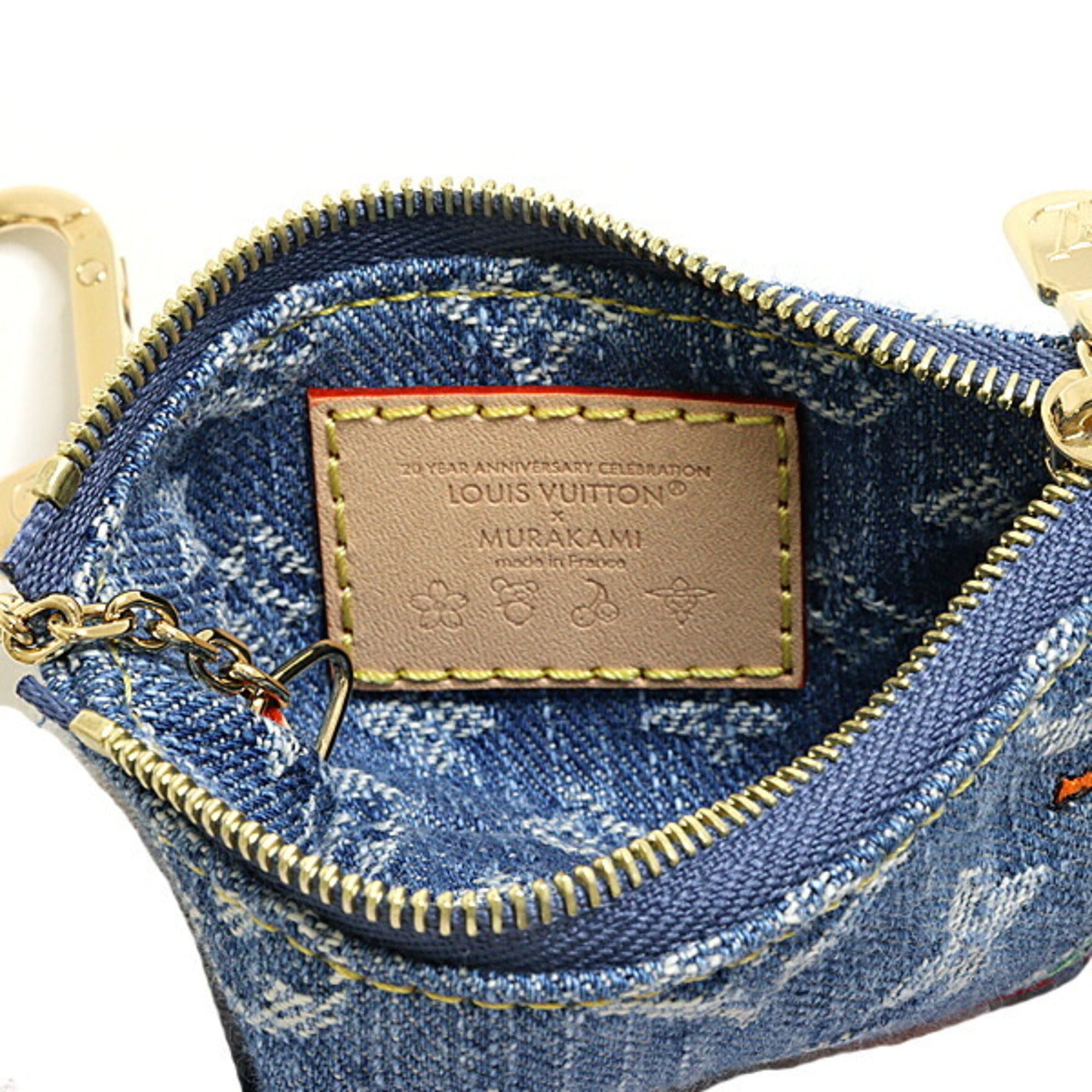 Louis Vuitton Monogram Denim Blue Monogram Denim Coin Purse/Coin Case (Pre-Owned)