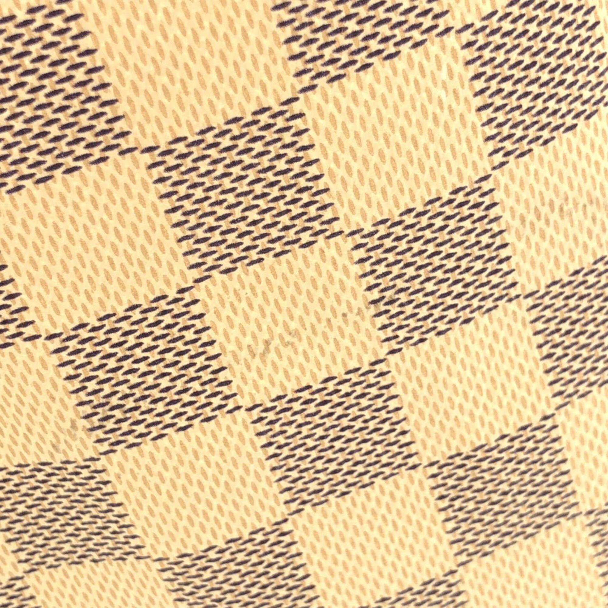 Louis Vuitton Azur Beige White Coated Canvas Boston Bag (Pre-Owned)