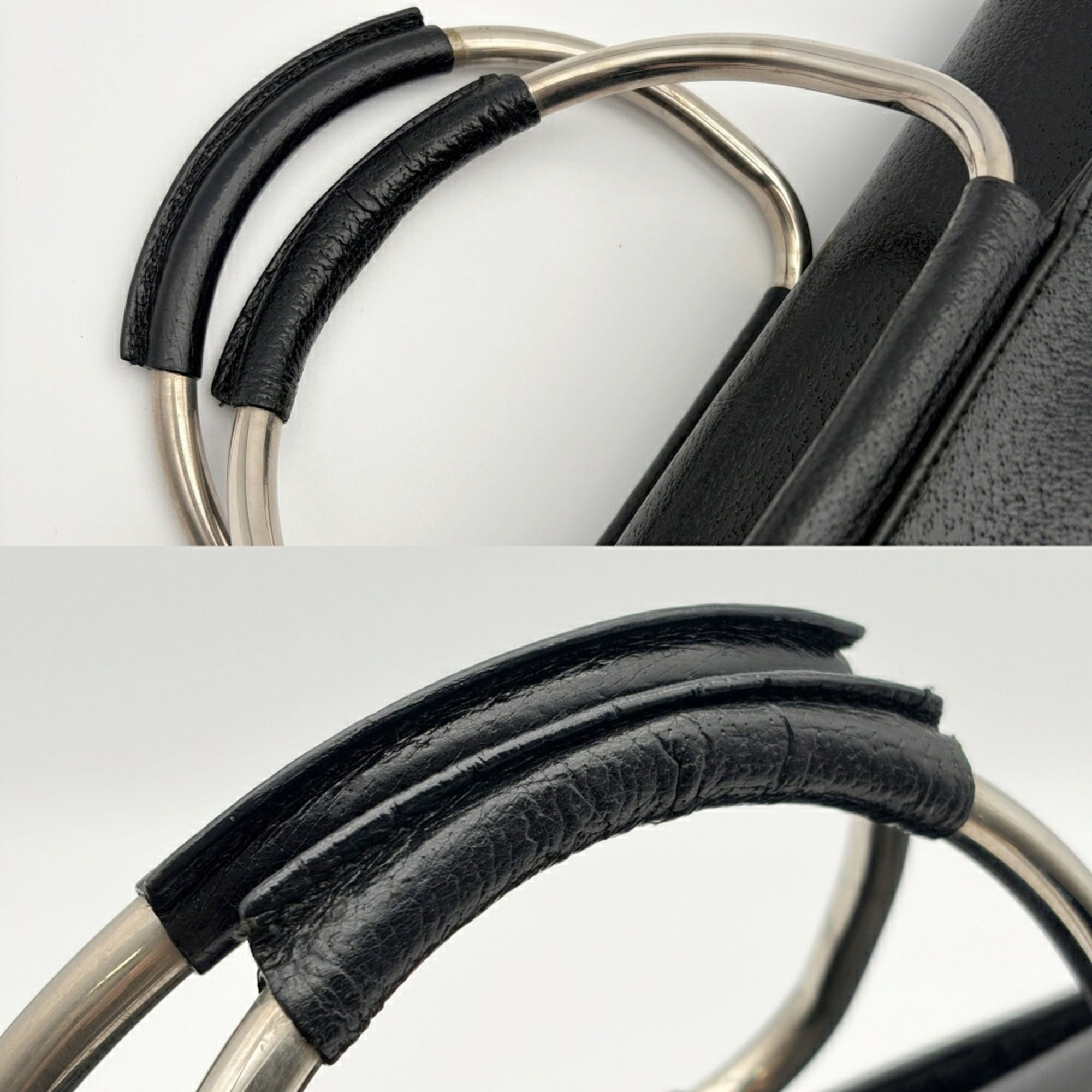 Gucci Black Leather Tote Bag (Pre-Owned)