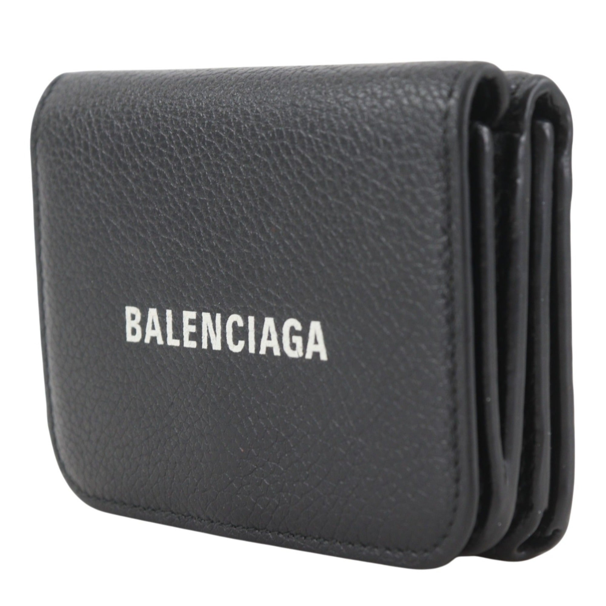 Balenciaga Black Leather Wallet (Tri-Fold) (Pre-Owned)
