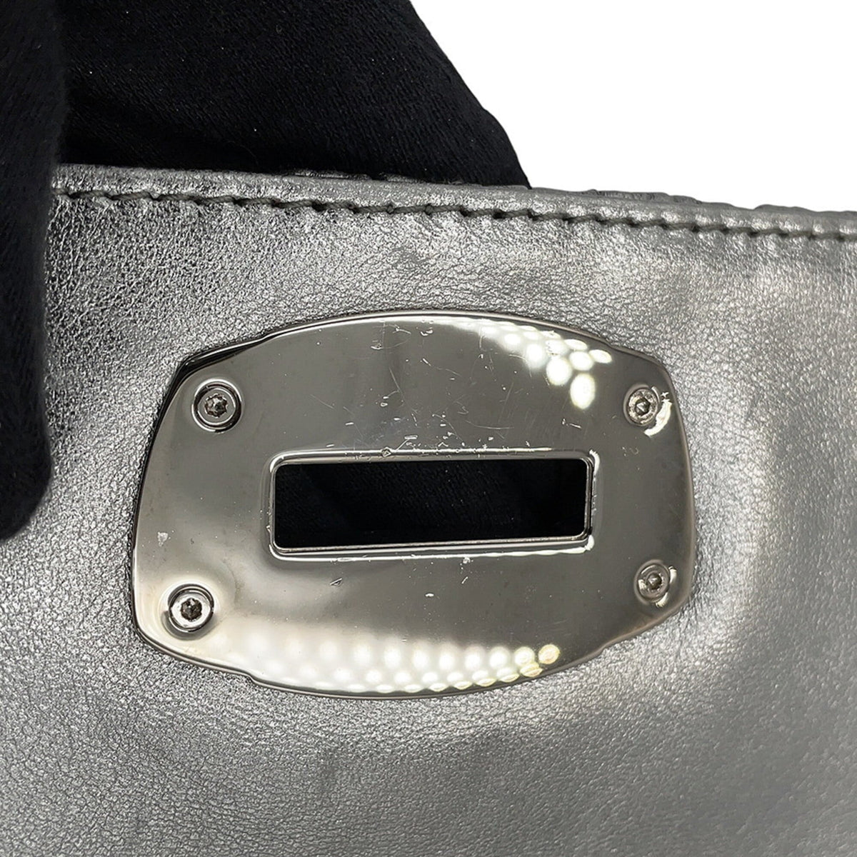Miu Miu Matelasse Silver Shoulder Bag (Pre-Owned)