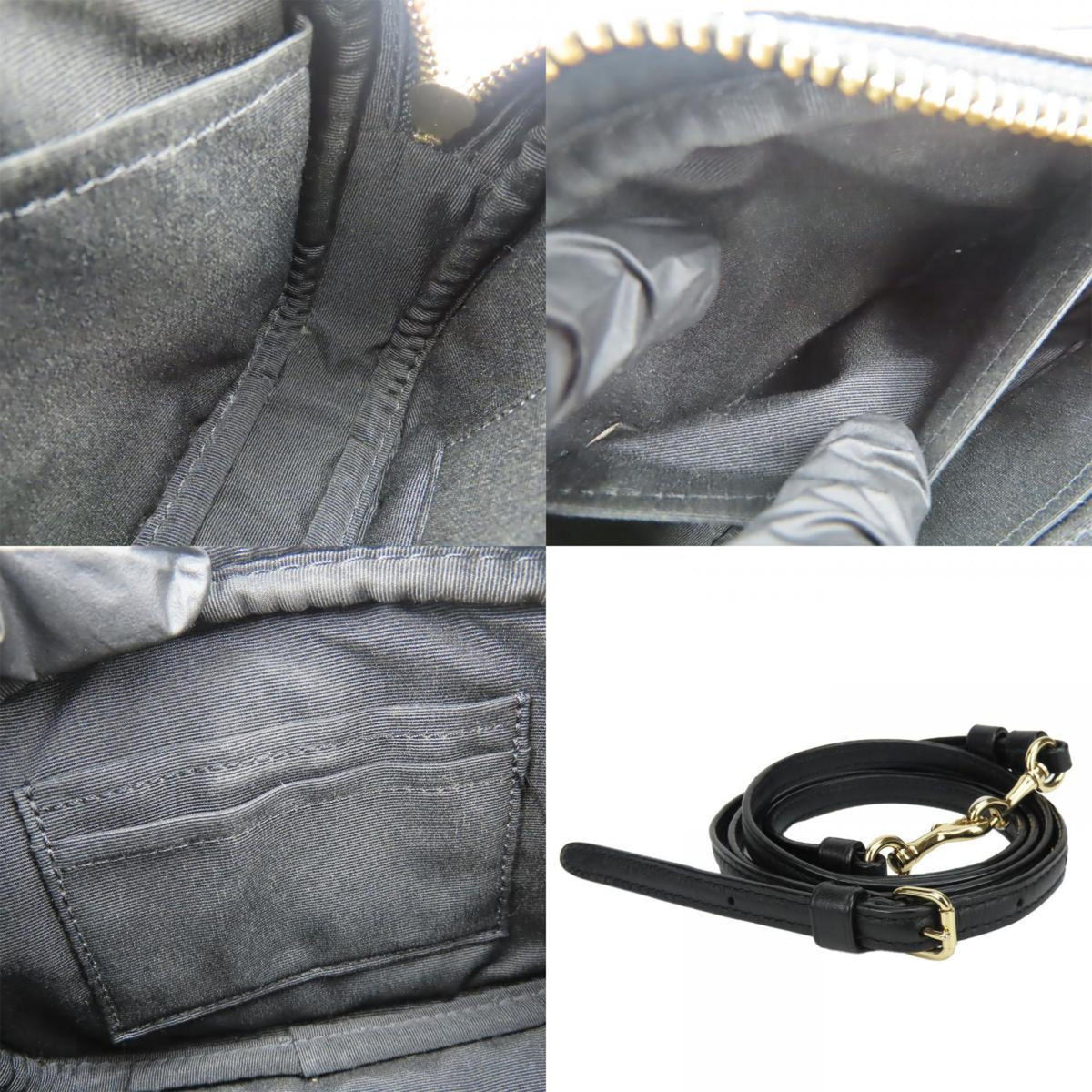 Coach Black Leather Pochette Shoulder Bag (Pre-Owned)