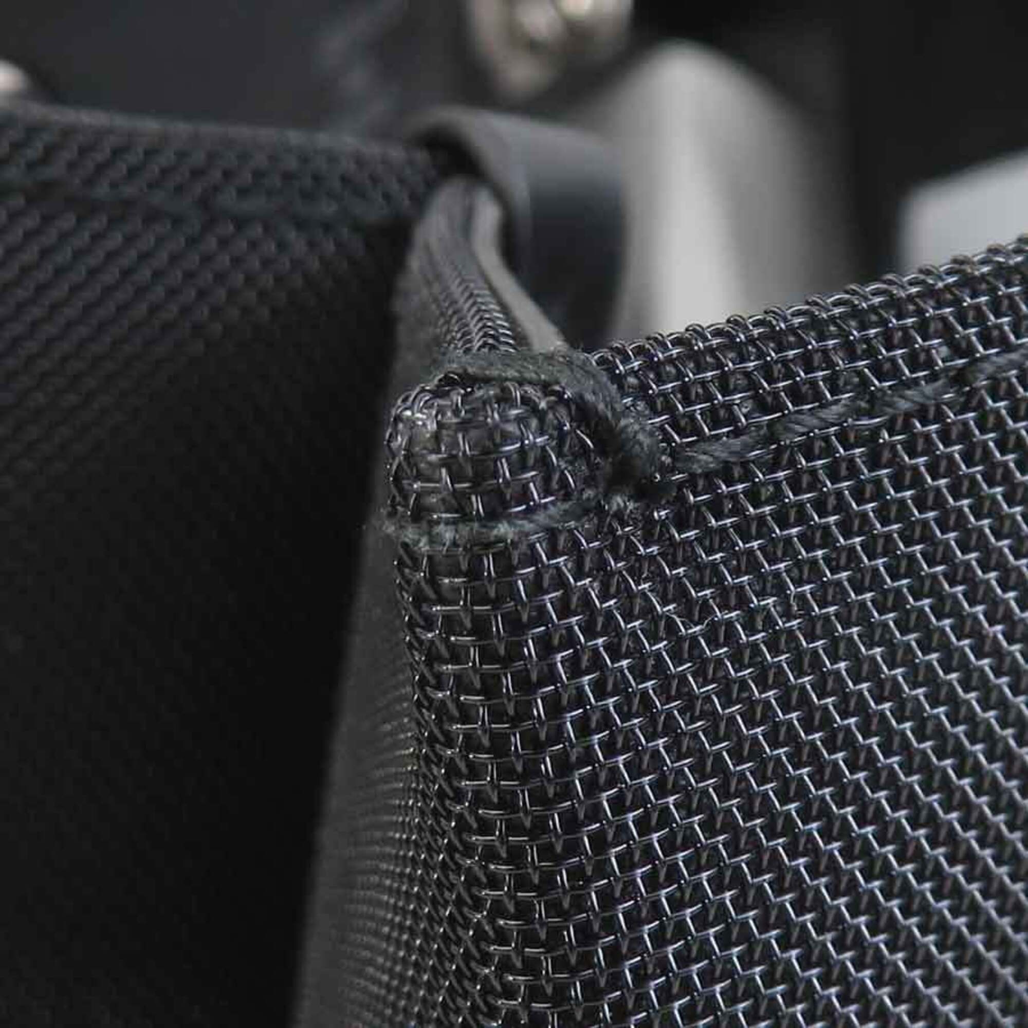 Balenciaga Black Leather Mesh Handbag Tote Bag (Pre-Owned)