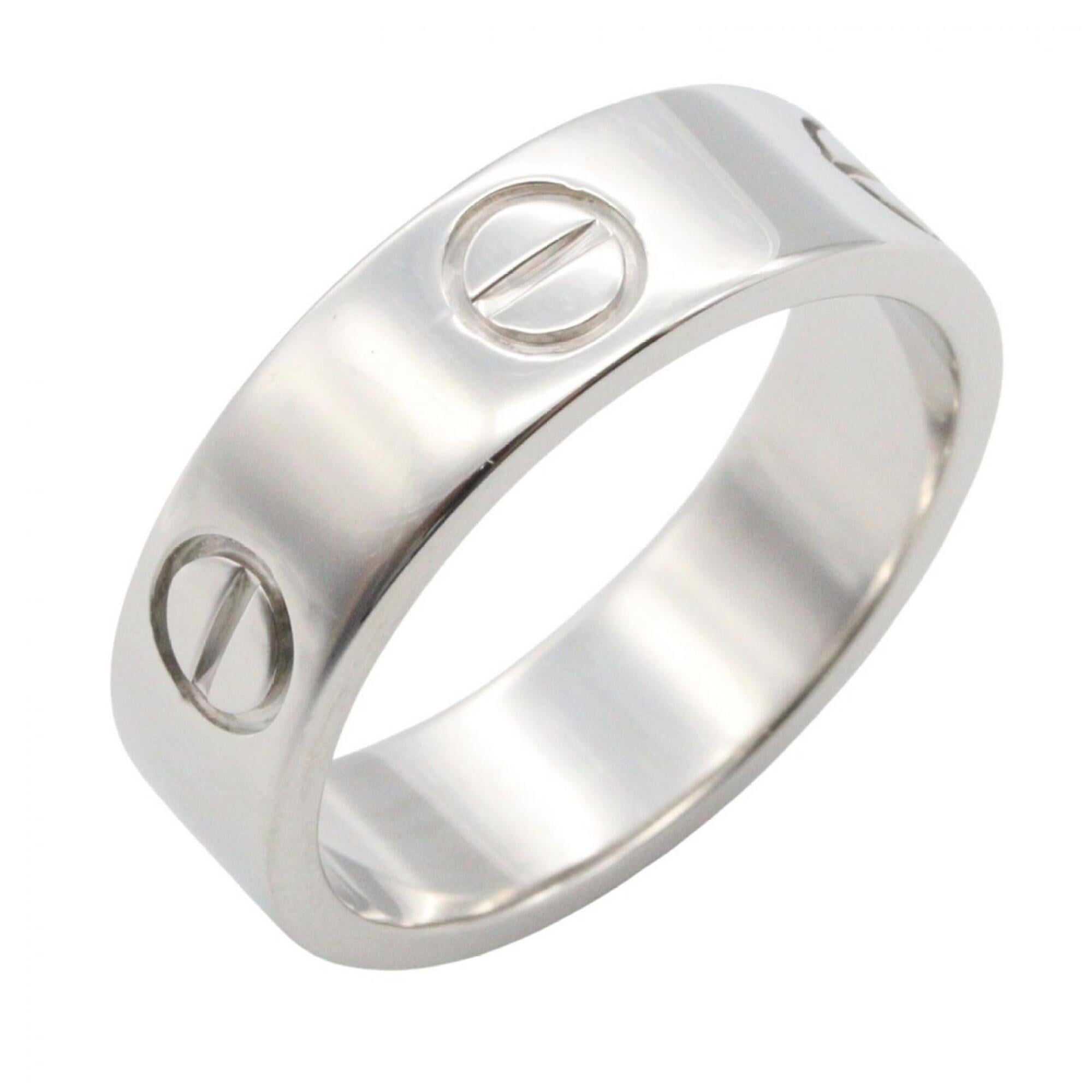 Cartier Love Silver White Gold (18K) Band Ring (Pre-Owned)
