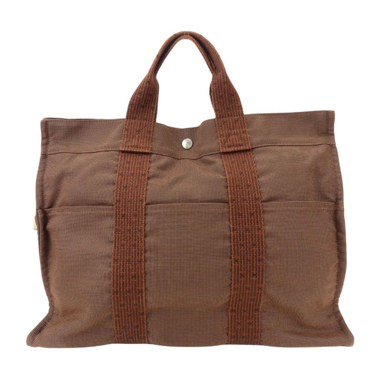 Hermes Brown Polyester Tote Bag (Pre-Owned)