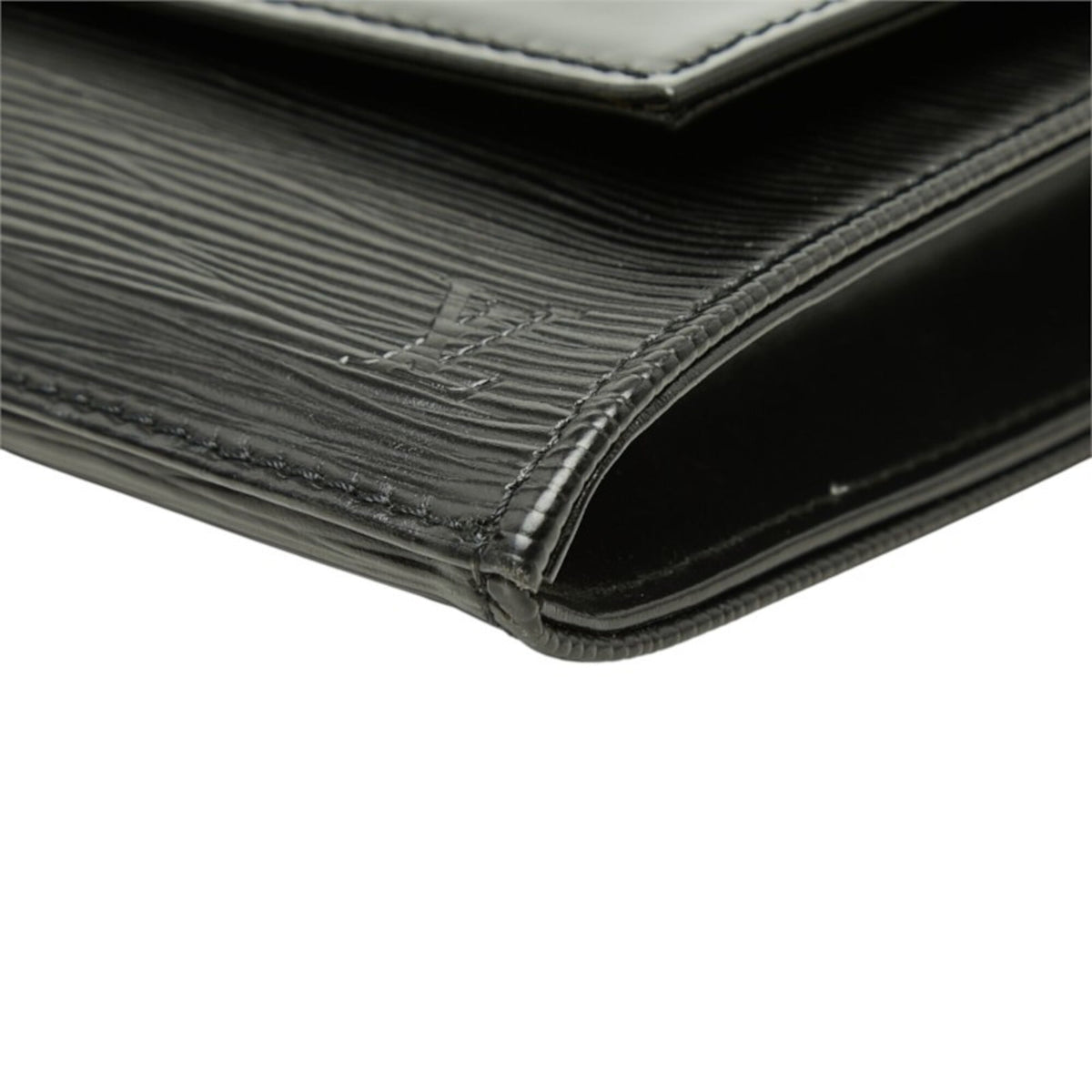 Louis Vuitton Black Noir Leather Clutch Bag (Pre-Owned)