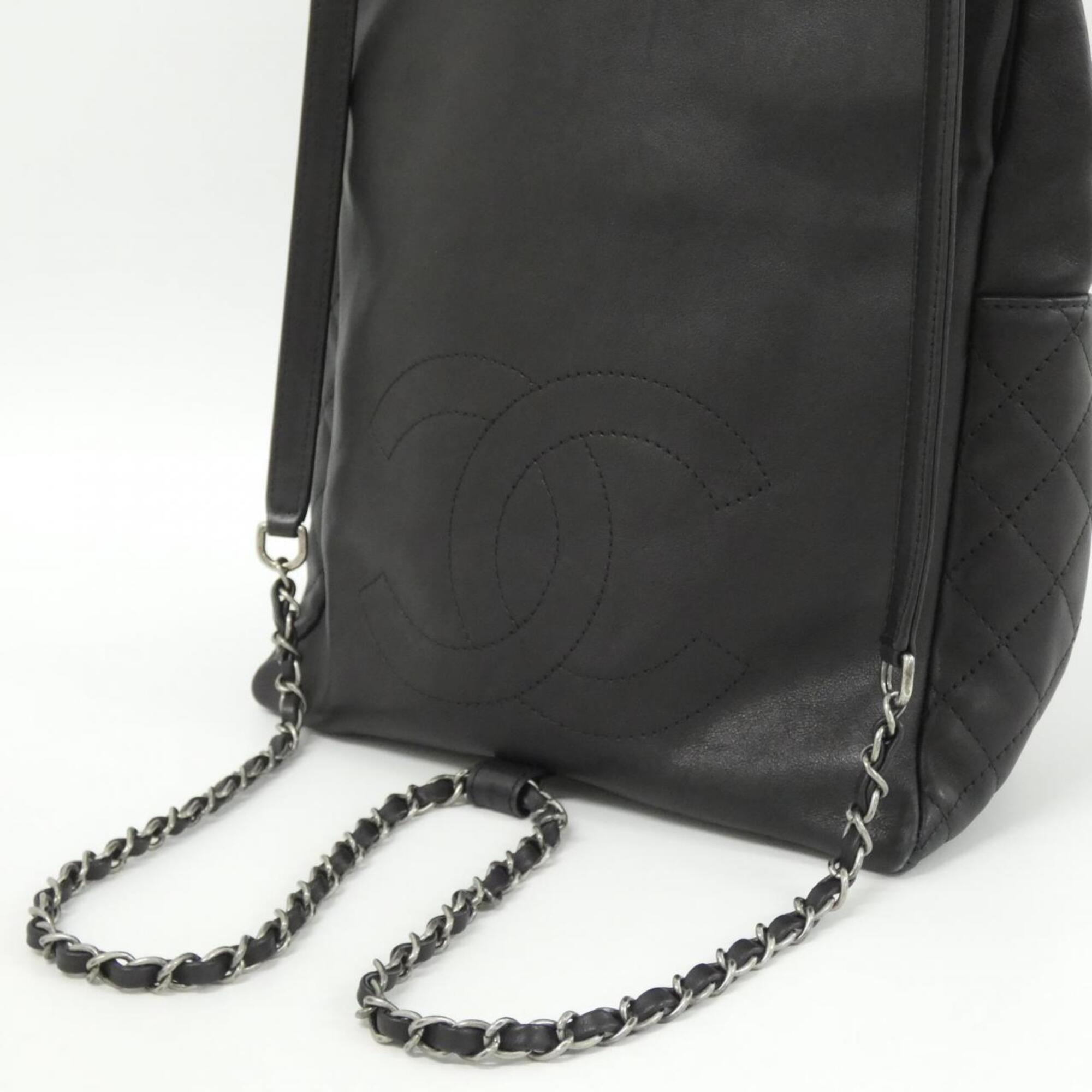 Chanel Black Leather Backpack (Pre-Owned)