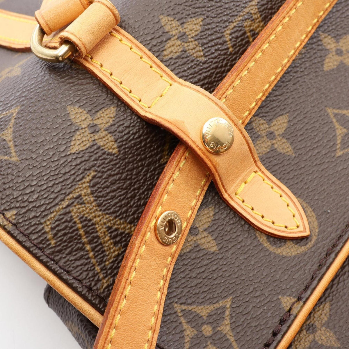 Louis Vuitton Brown Pvc Leather Backpack Handbag (Pre-Owned)