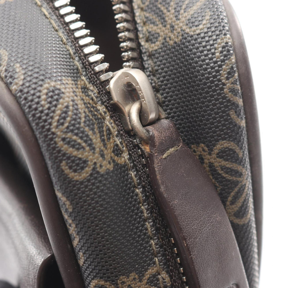Loewe Brown Coated Canvas Pvc Leather Handbag Shoulder Bag (Pre-Owned)