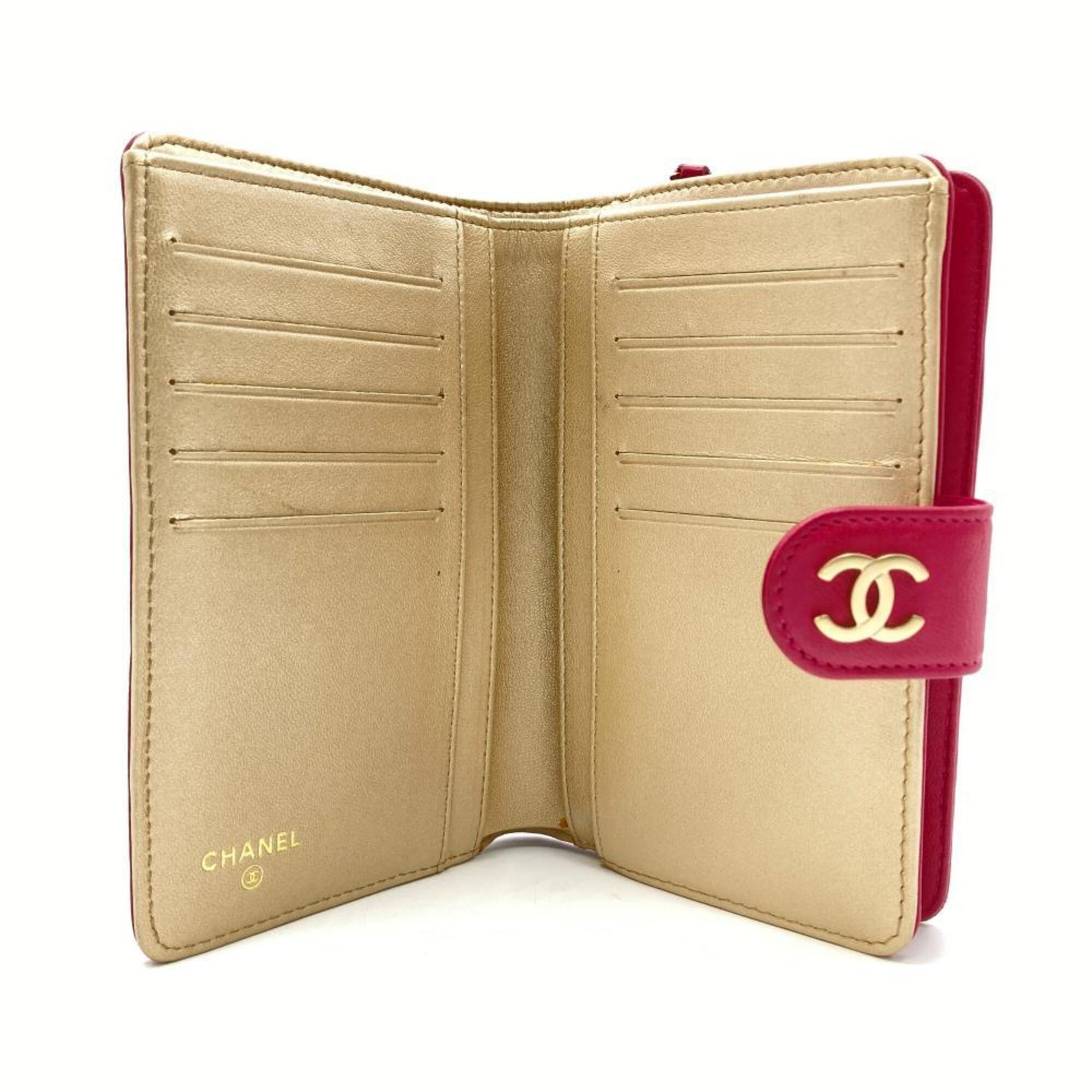 Chanel Black Pink Wallet (Bi-Fold) (Pre-Owned)