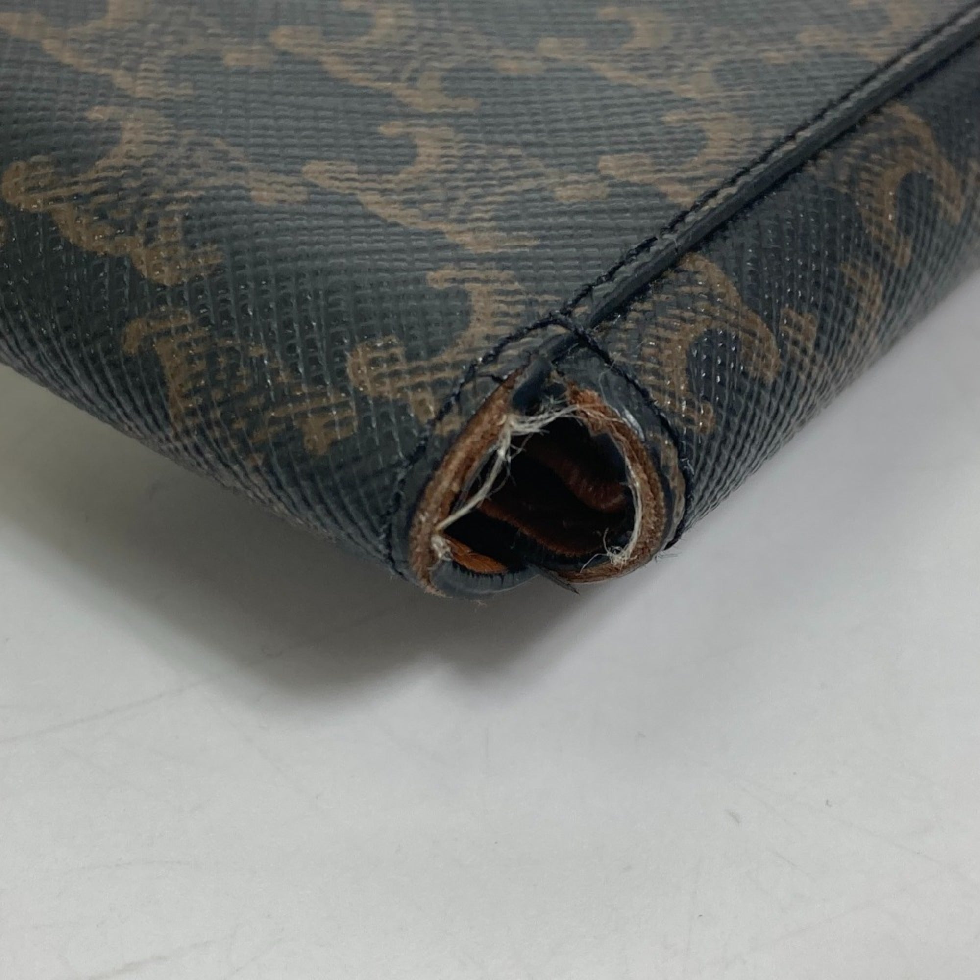 Celine Brown Dark Brown Leather Wallet (Bi-Fold) (Pre-Owned)