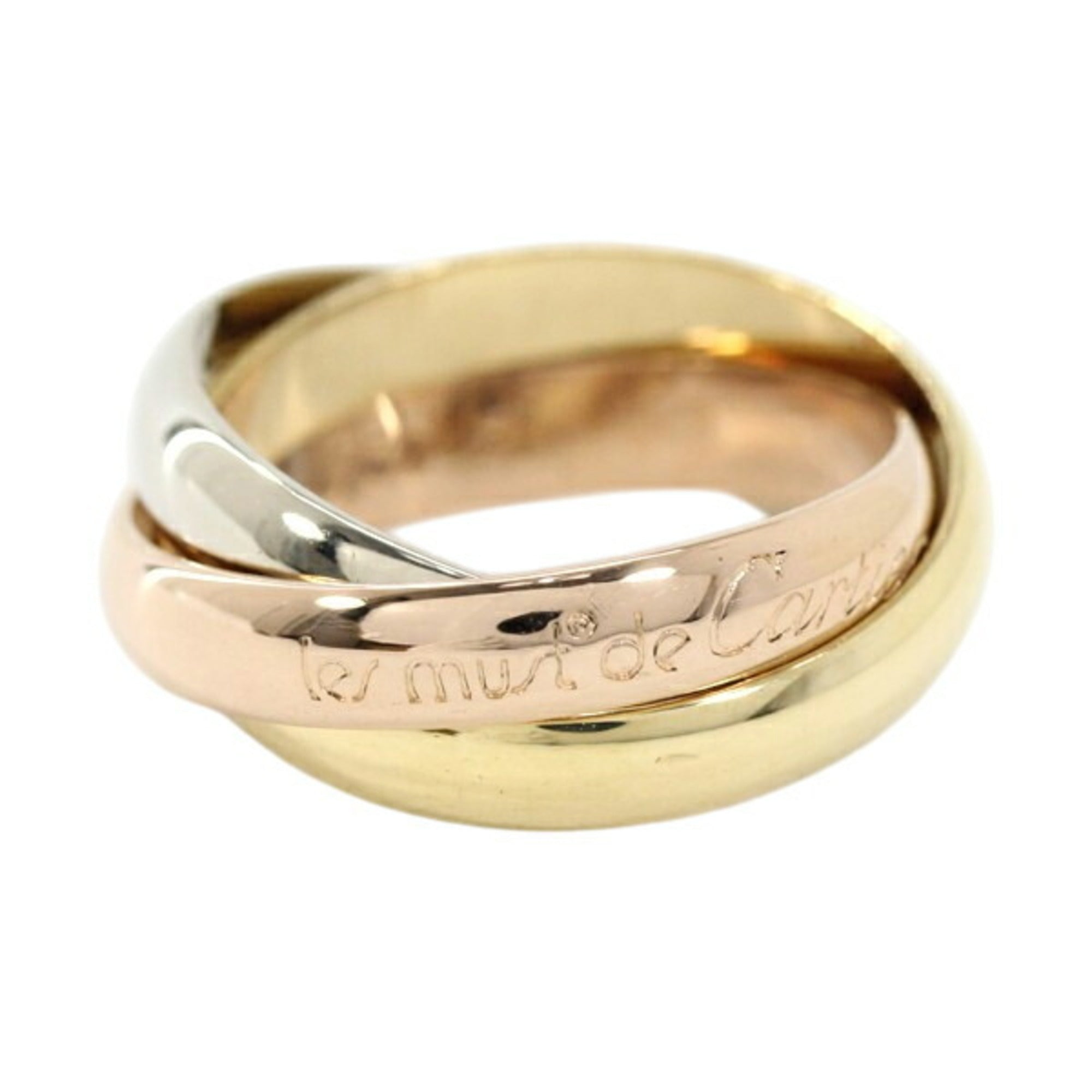 Cartier Trinity Pink White Yellow Band Ring (Pre-Owned)