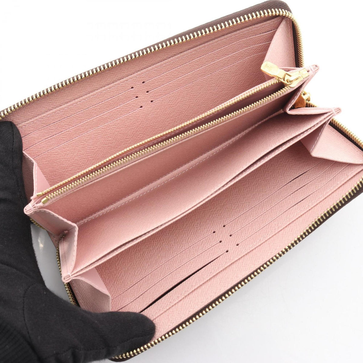 Louis Vuitton Brown Monogram Pink Rose Ballerine Monogram Leather Long Wallet (Bi-Fold) (Pre-Owned)