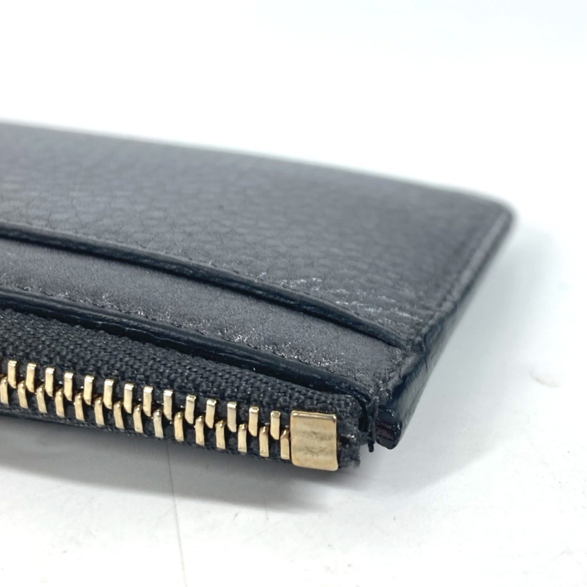 Bvlgari Black Leather Coin Purse/Coin Case (Pre-Owned)