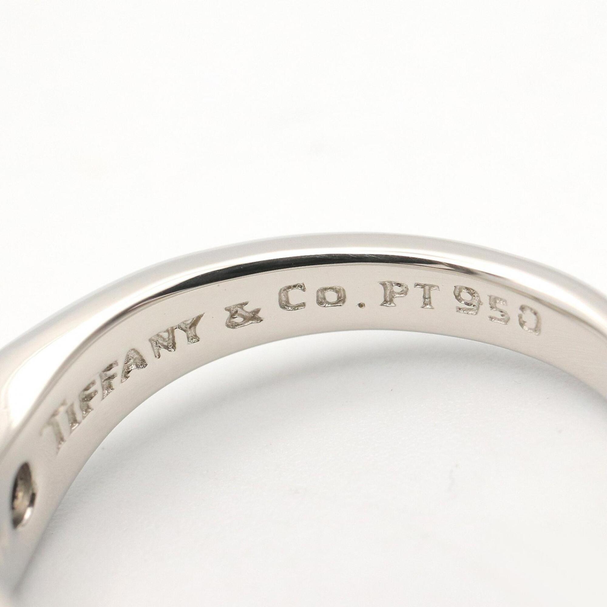 Tiffany Silver Clear Platinum 950 Band Ring (Pre-Owned)