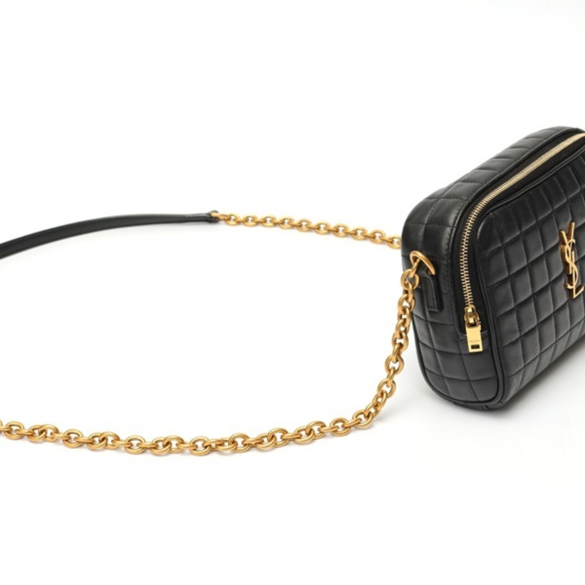 Saint Laurent Black Leather Shoulder Bag (Pre-Owned)