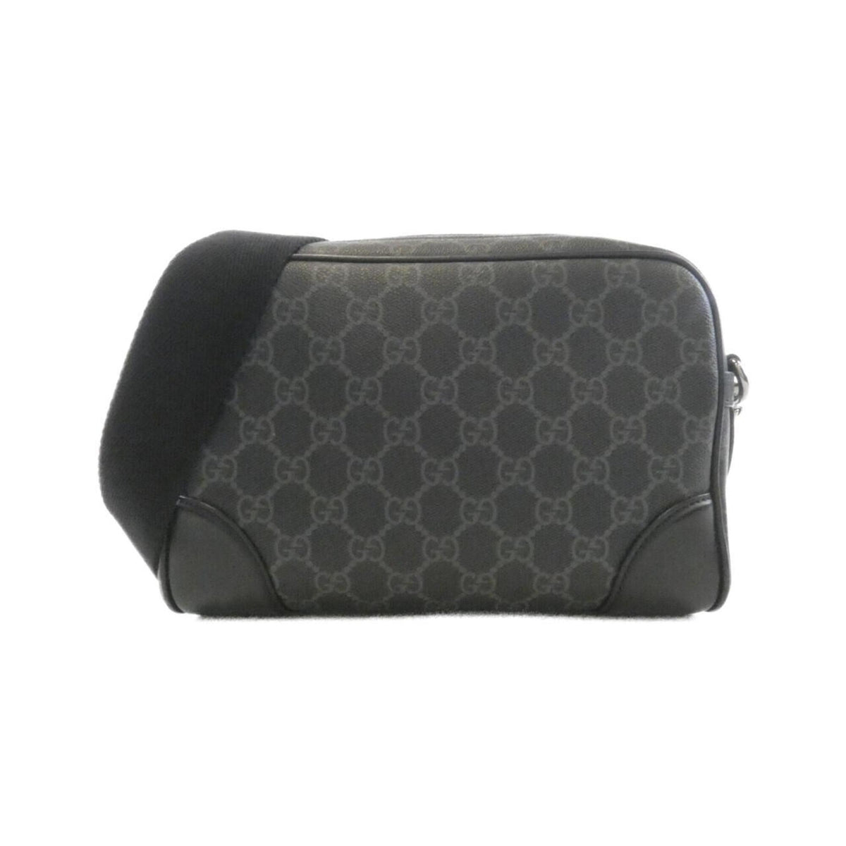 Gucci Black Coated Canvas Shoulder Bag (Pre-Owned)