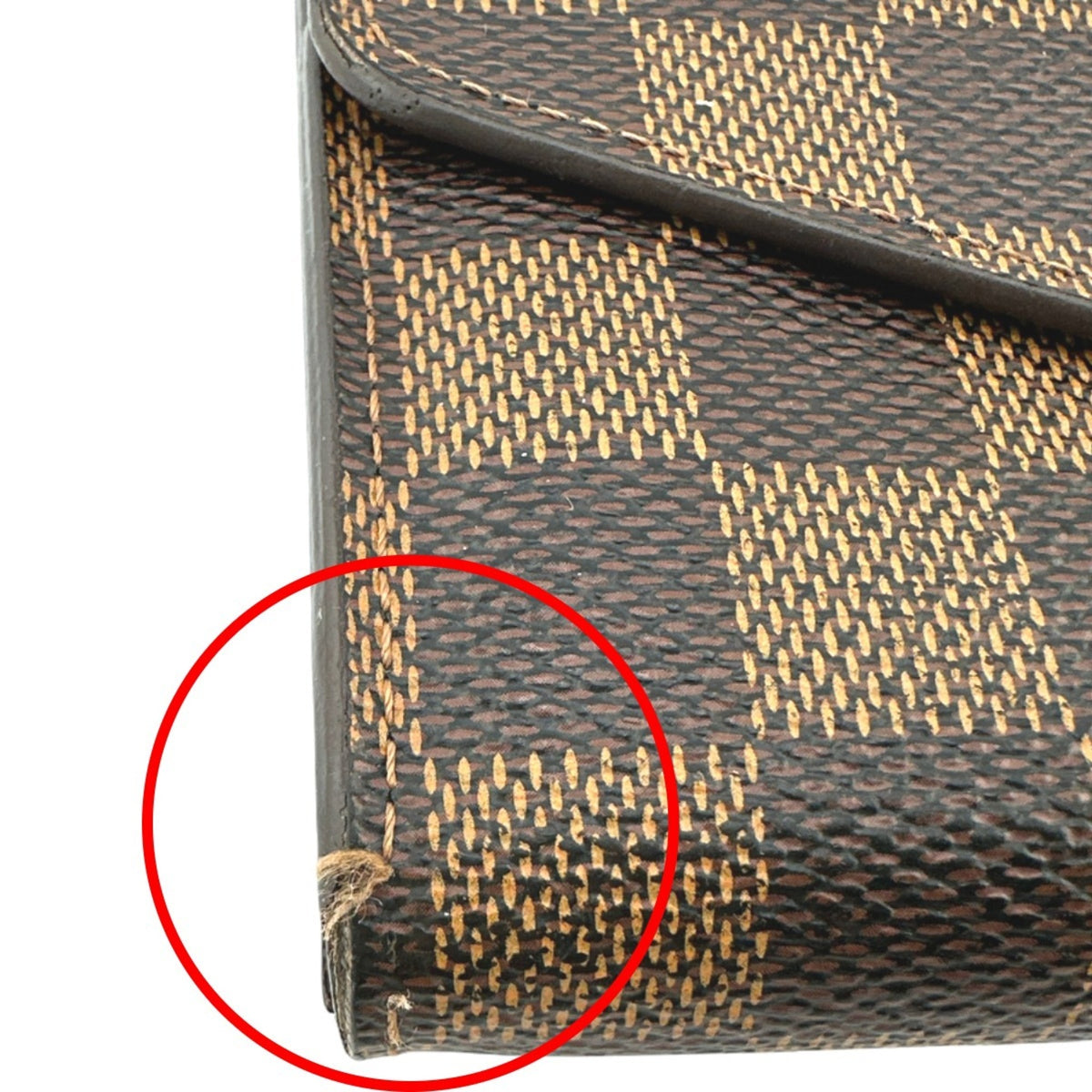 Louis Vuitton Brown Damier Canvas Long Wallet (Tri-Fold) (Pre-Owned)