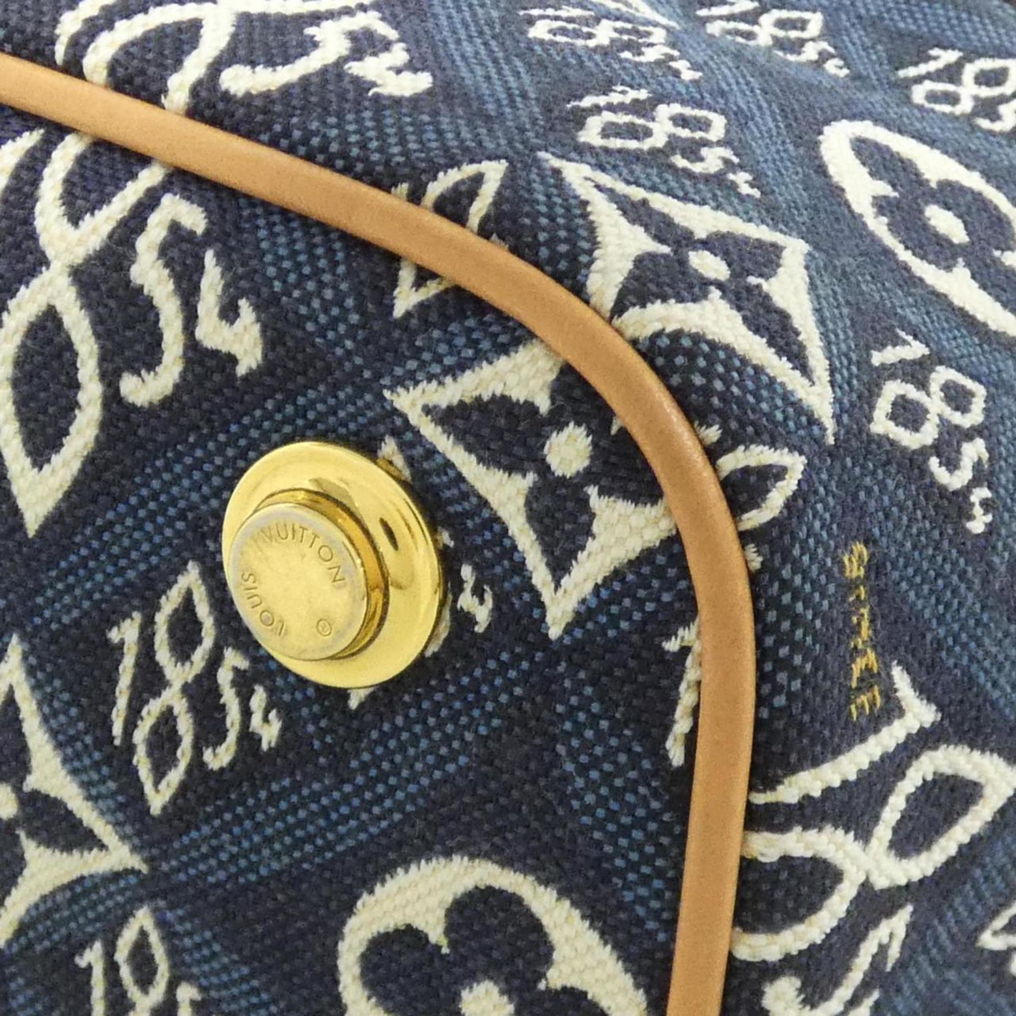 Louis Vuitton Blue Jacquard Handbag (Pre-Owned)