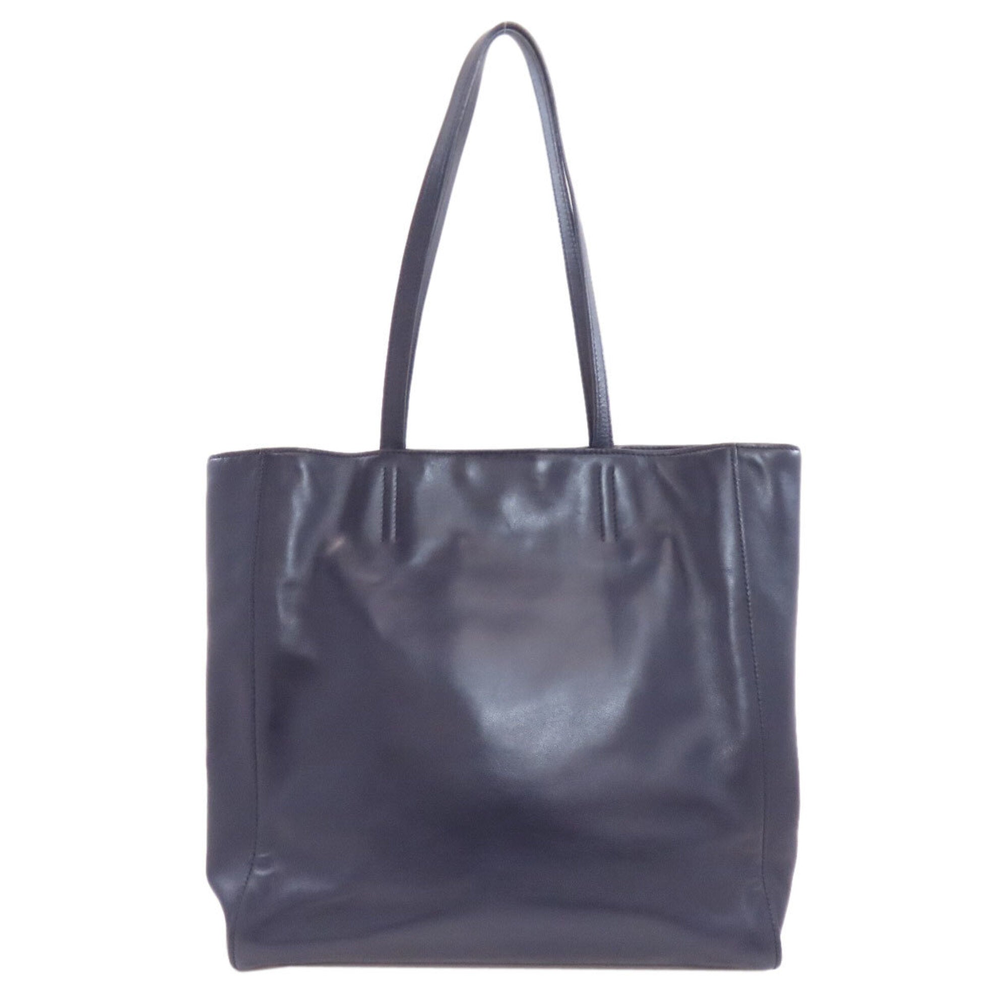 Miu Miu Navy Leather Tote Bag (Pre-Owned)
