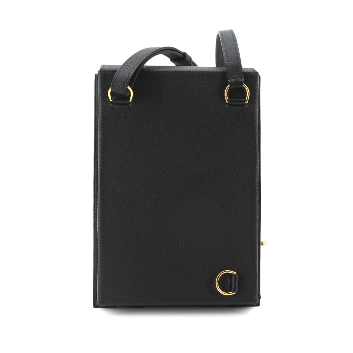 Hermes Black Epsom Leather Handbag Shoulder Bag (Pre-Owned)