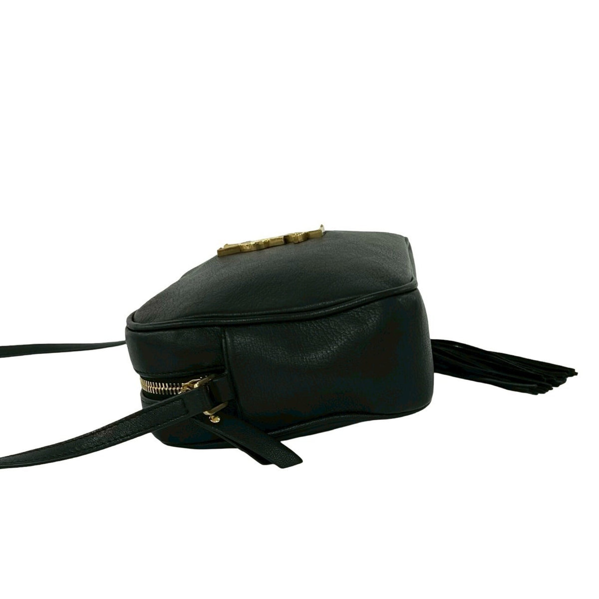 Saint Laurent Black Leather Pochette Shoulder Bag (Pre-Owned)