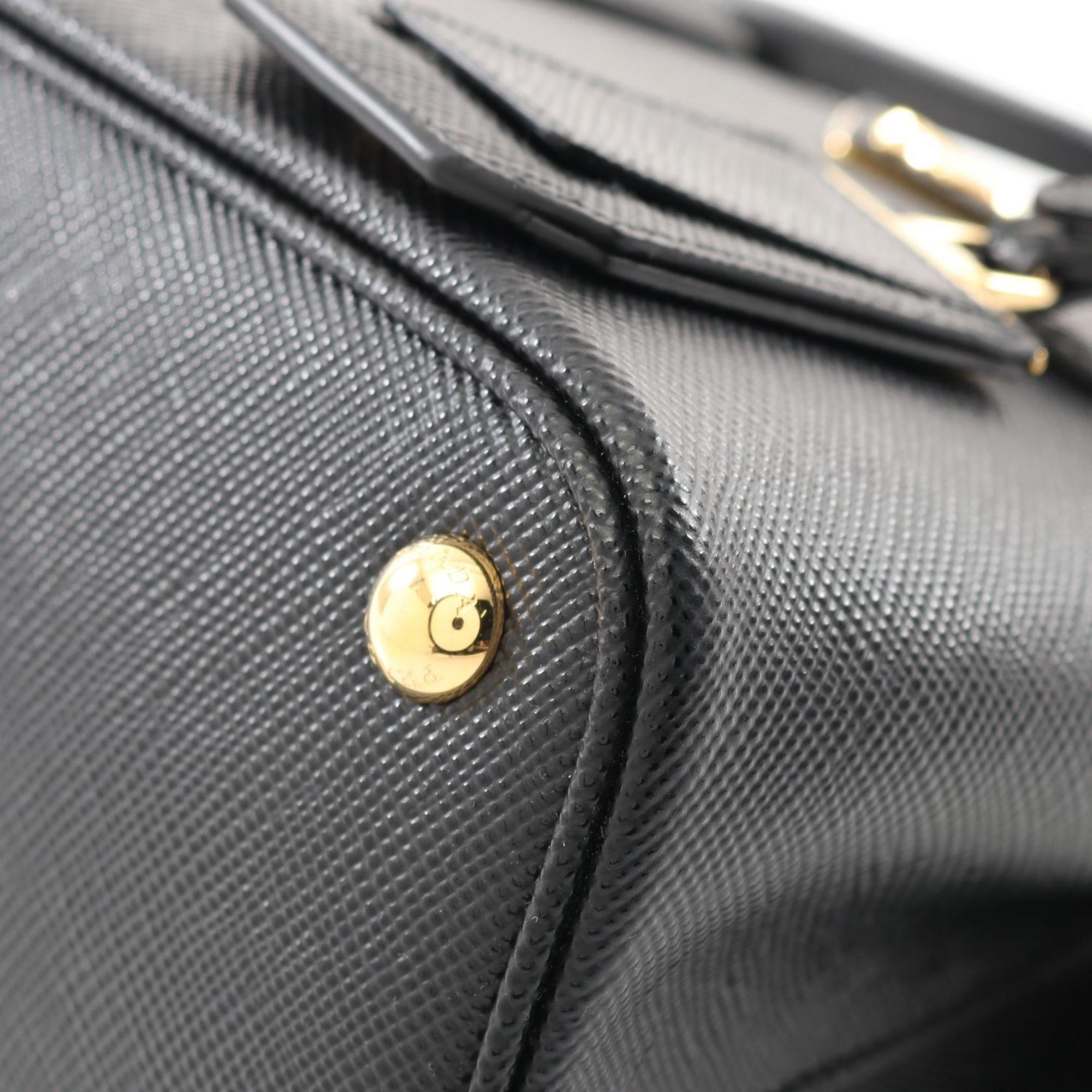 Prada Black Saffiano Triangle Handbag (Pre-Owned)