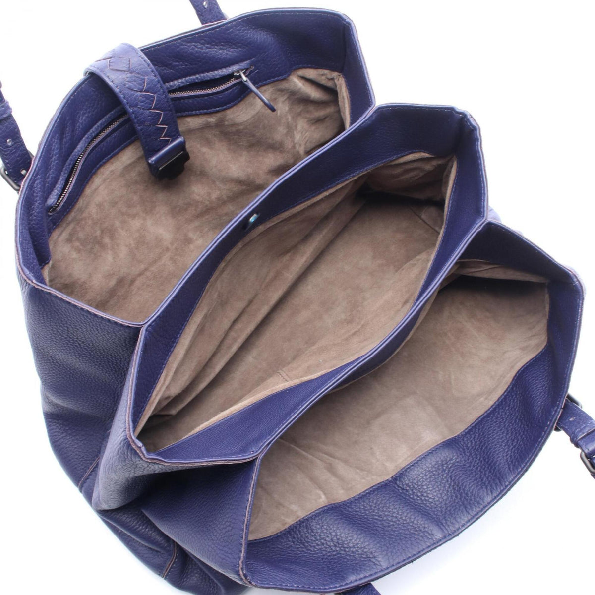 Bottega Veneta Navy Leather Handbag (Pre-Owned)