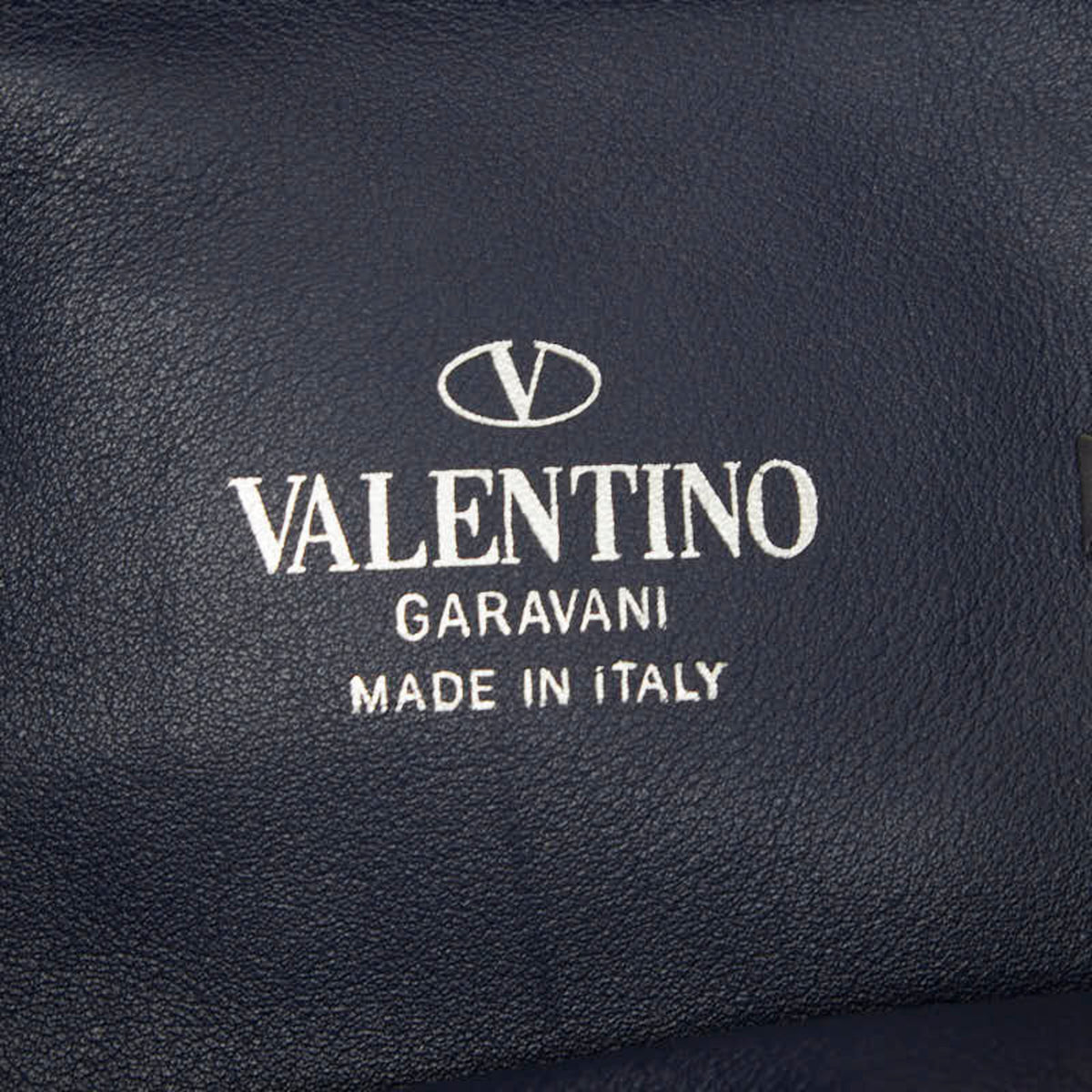 Valentino Navy Red Color Nylon Leather Backpack (Pre-Owned)