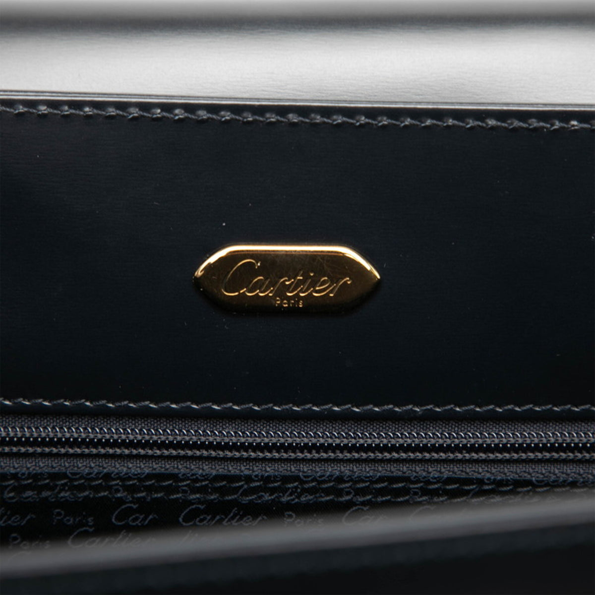 Cartier Black Leather Handbag (Pre-Owned)