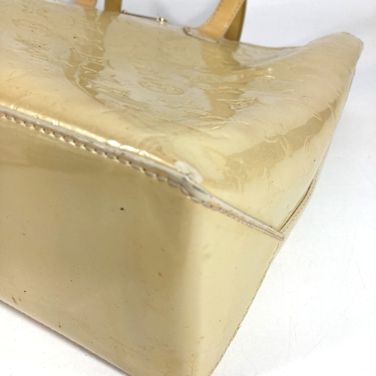Louis Vuitton Beige Monogram Vernis Handbag Shoulder Bag Tote Bag (Pre-Owned)
