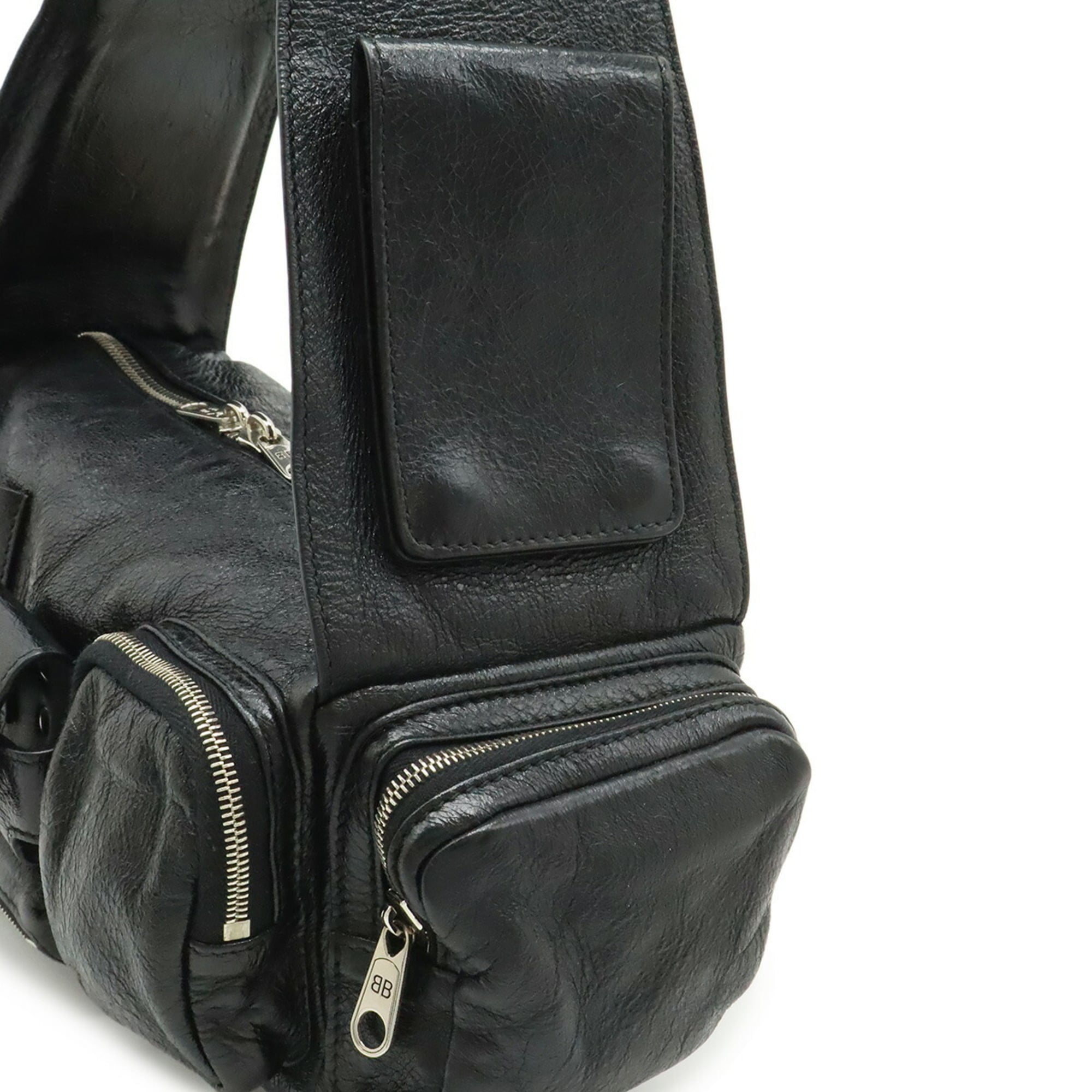 Balenciaga Black Leather Shoulder Bag (Pre-Owned)