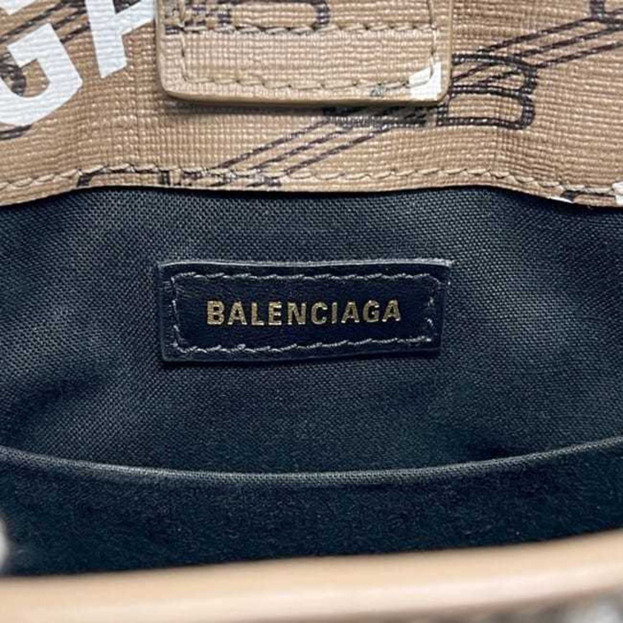 Balenciaga Beige Leather Handbag Shoulder Bag (Pre-Owned)