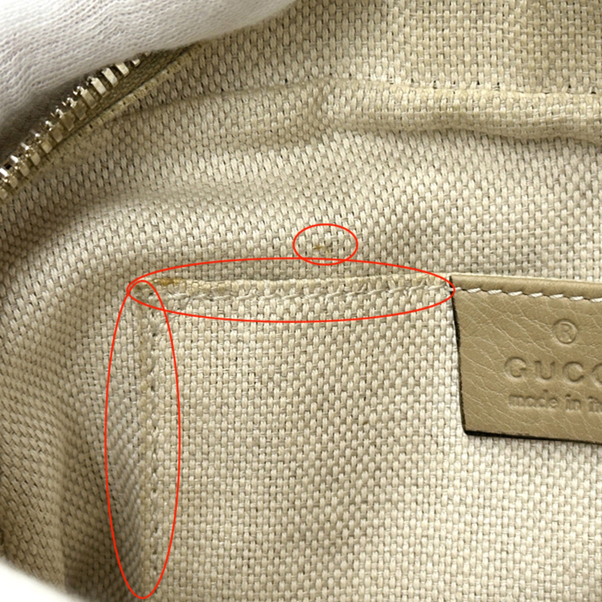 Gucci Beige Leather Handbag Shoulder Bag (Pre-Owned)