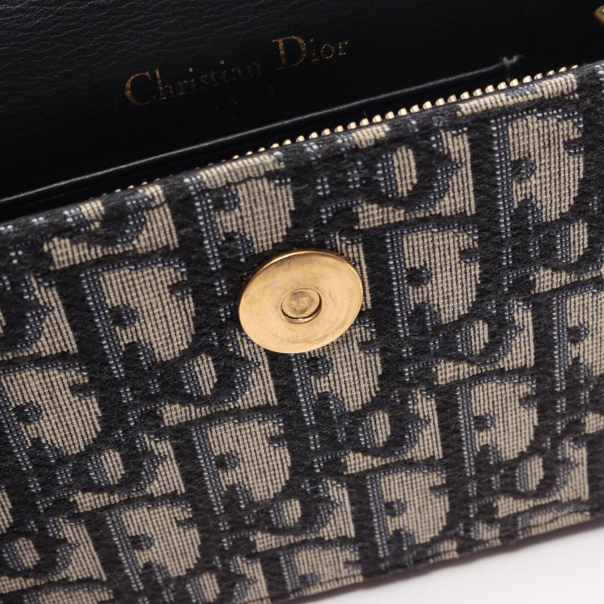 Christian Dior Ivory Navy Canvas Leather Fanny Pack Handbag Saddle Bag (Pre-Owned)