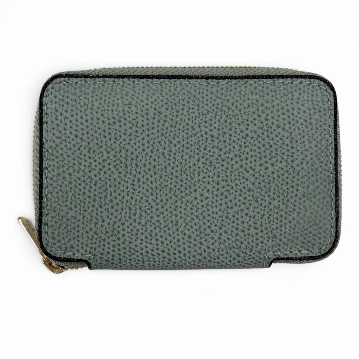 Valextra Blue Gray Leather Coin Purse/Coin Case (Pre-Owned)
