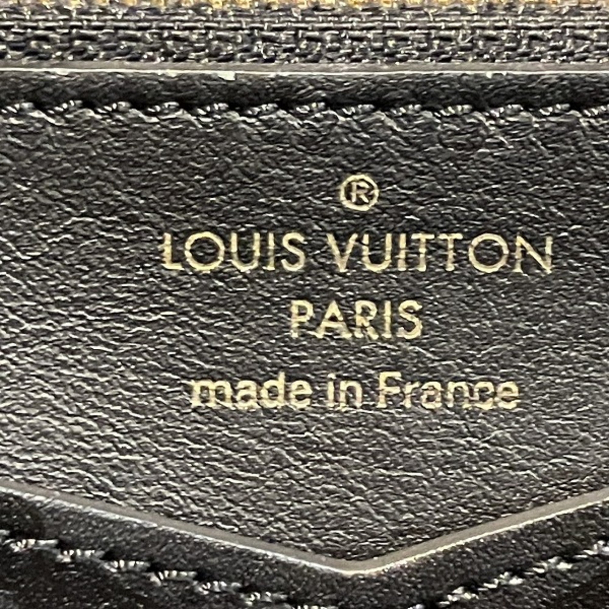 Louis Vuitton Monogram Noir Leather Long Wallet (Bi-Fold) (Pre-Owned)