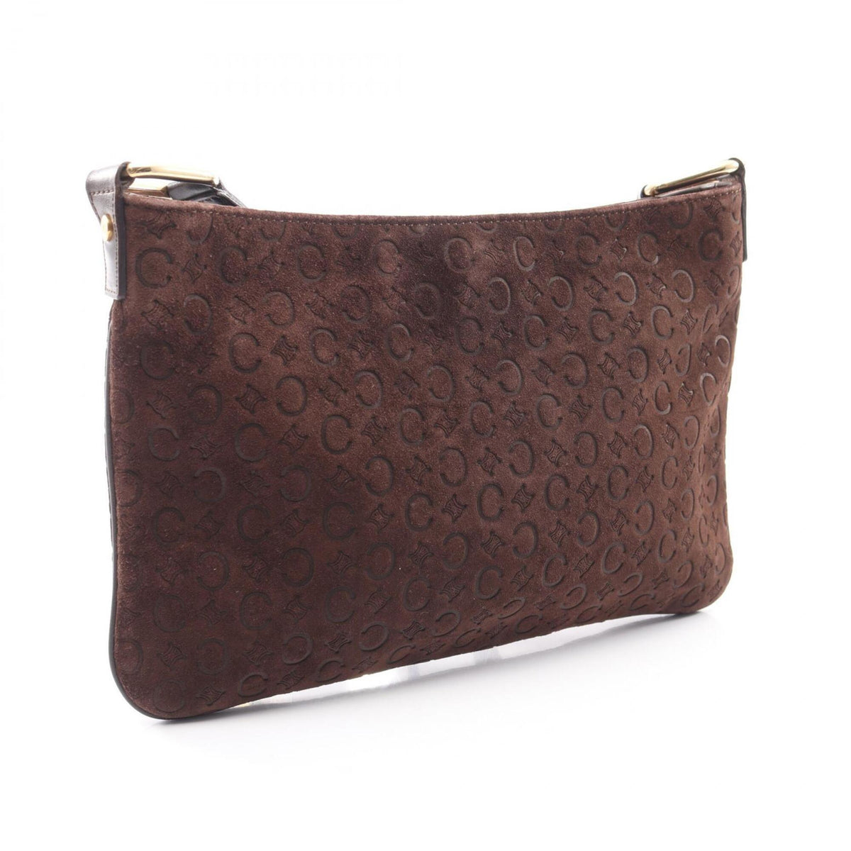 Celine Brown Suede Leather Handbag Shoulder Bag (Pre-Owned)