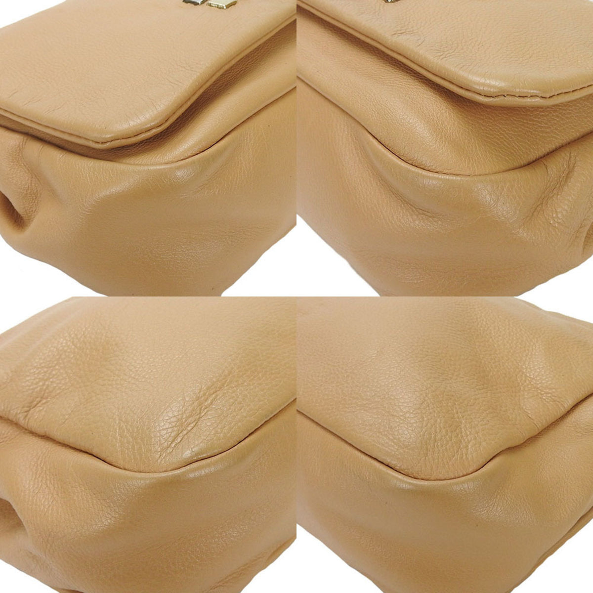 Chanel Beige Leather Shoulder Bag (Pre-Owned)