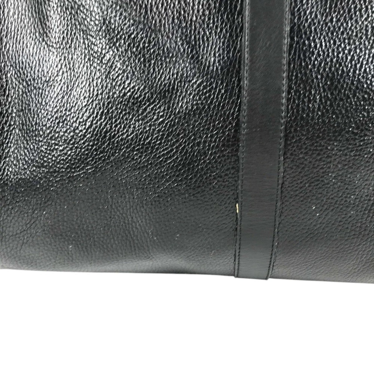 Versace Black Leather Boston Bag Handbag (Pre-Owned)