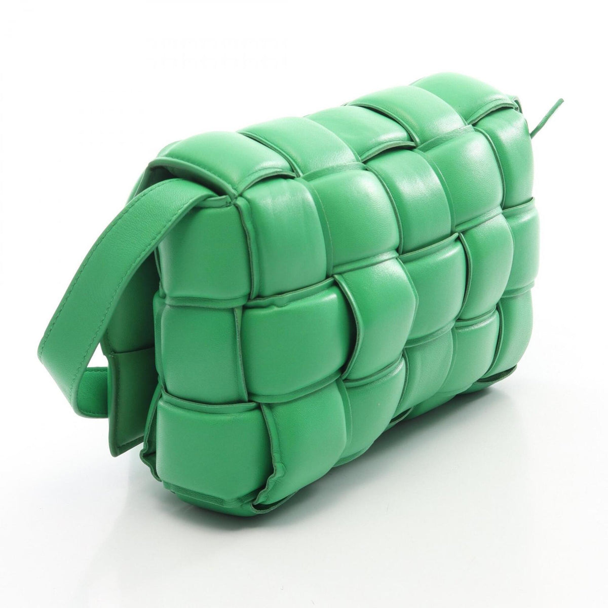 Bottega Veneta Green Leather Handbag Shoulder Bag (Pre-Owned)