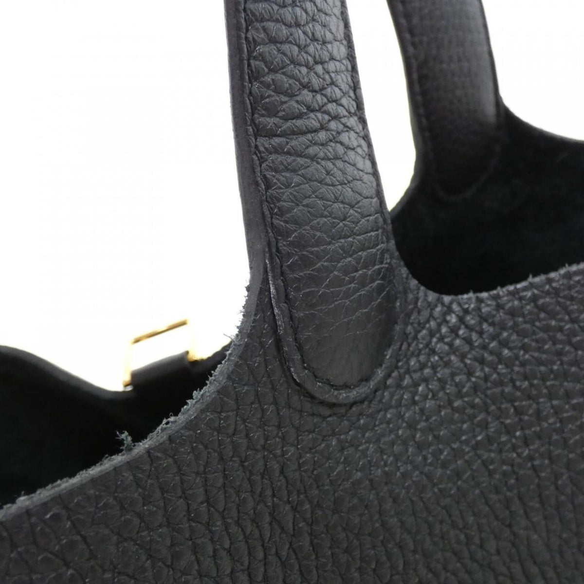 Hermes Picotin Black Taurillon Clemence Leather Handbag (Pre-Owned)