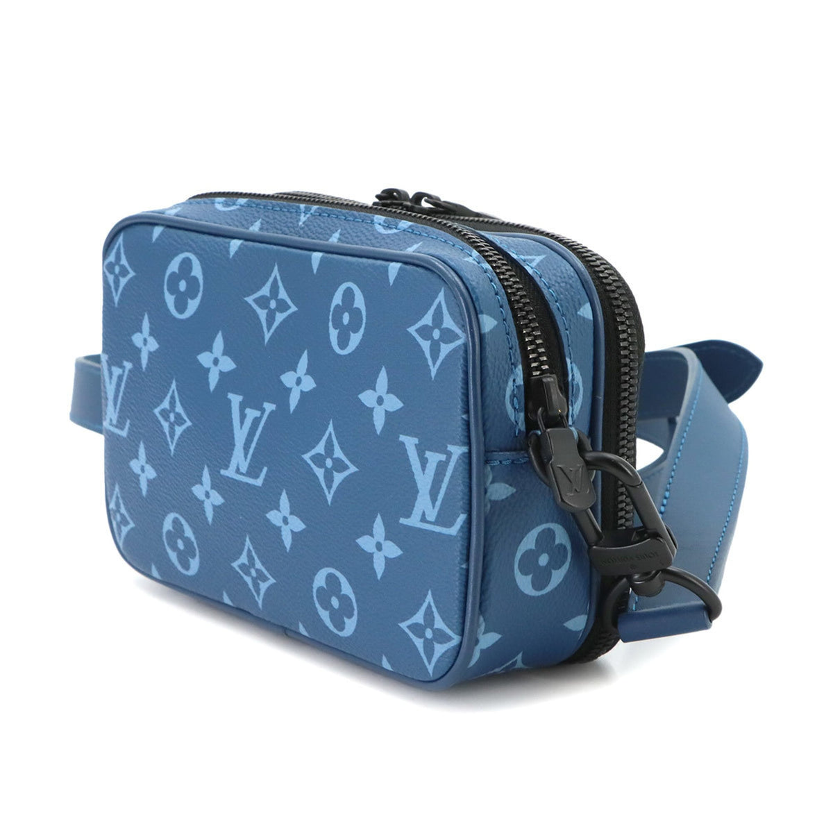 Louis Vuitton Blue Monogram Canvas Shoulder Bag (Pre-Owned)