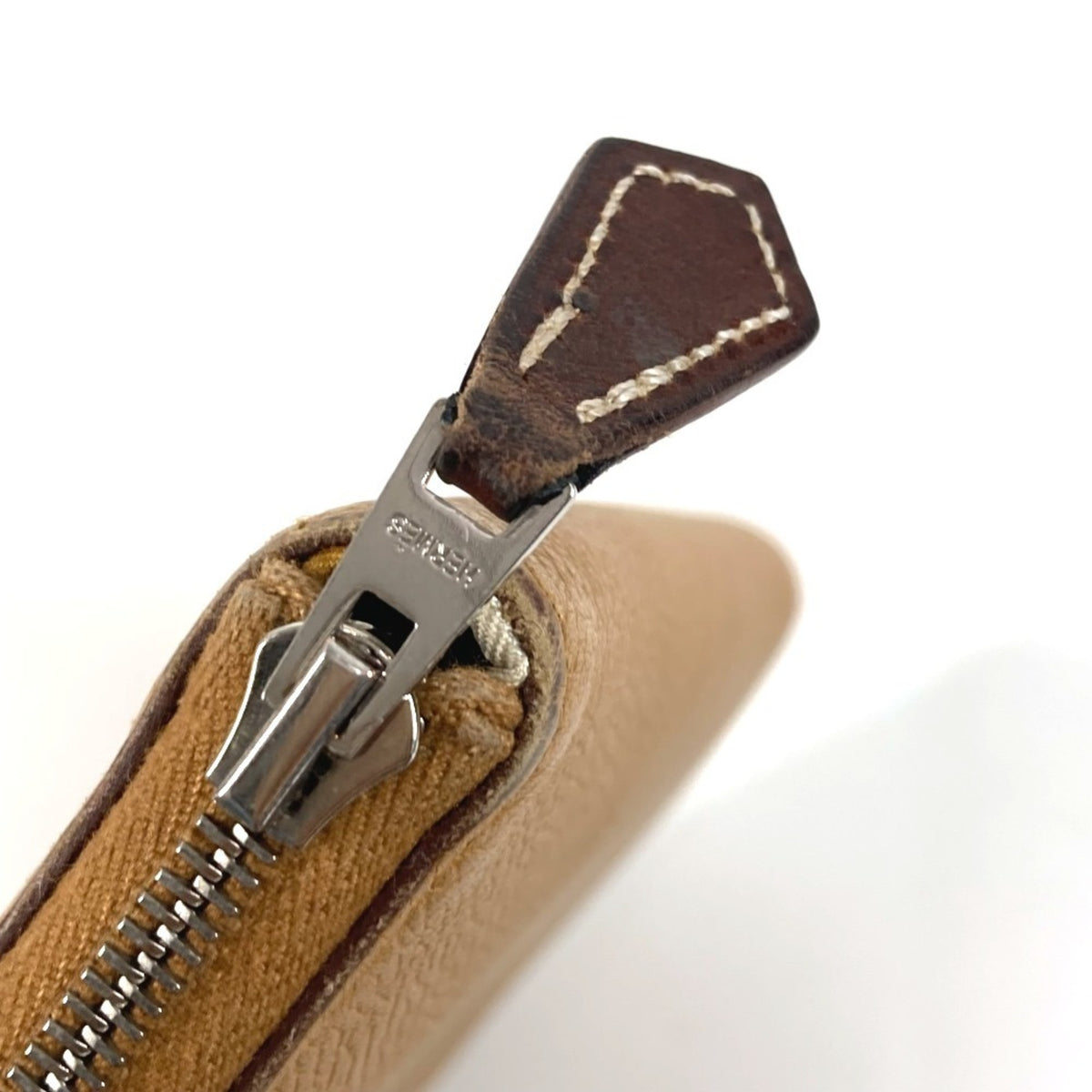 Hermes Beige Epsom Leather Long Wallet (Bi-Fold) (Pre-Owned)