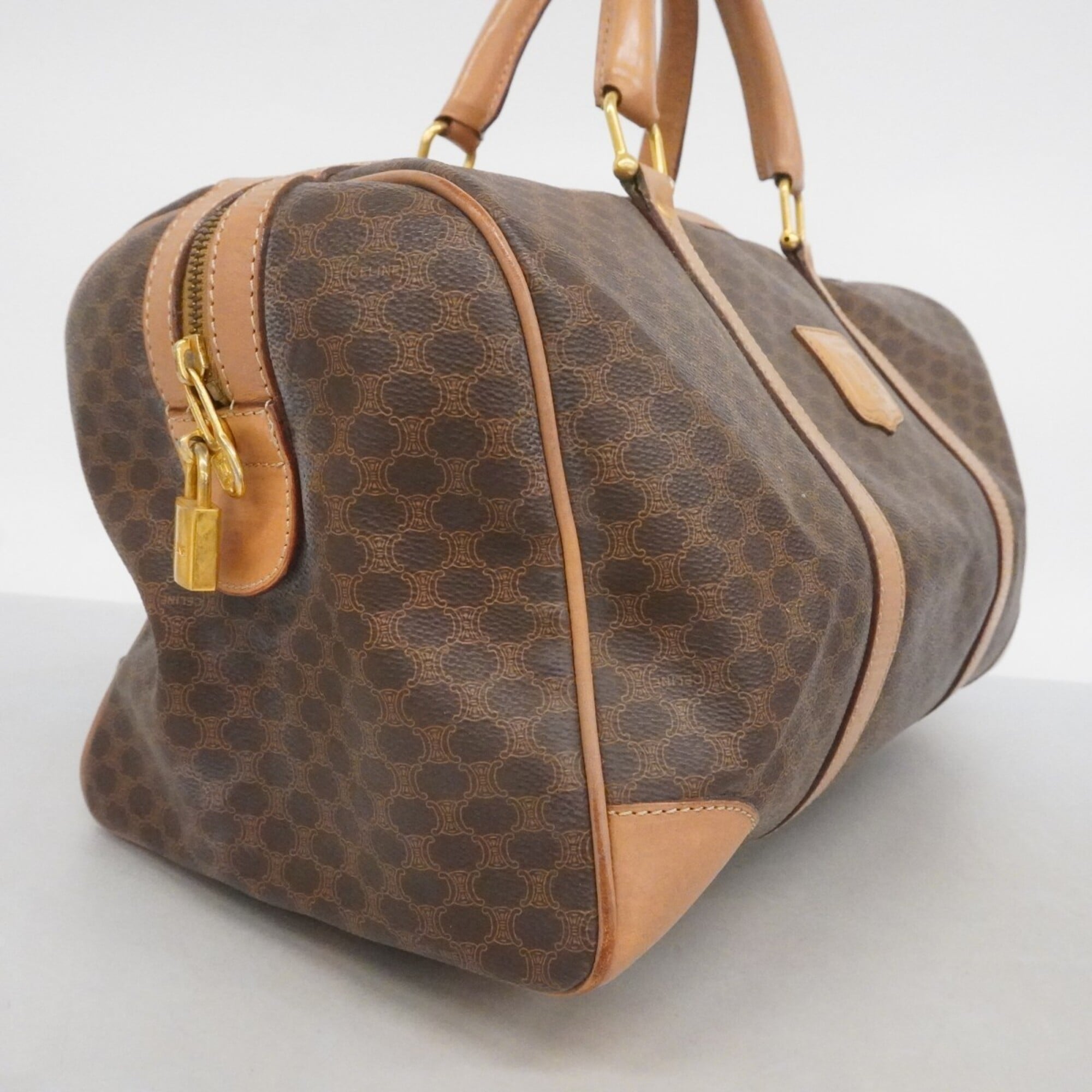 Celine Brown Pvc Boston Bag (Pre-Owned)
