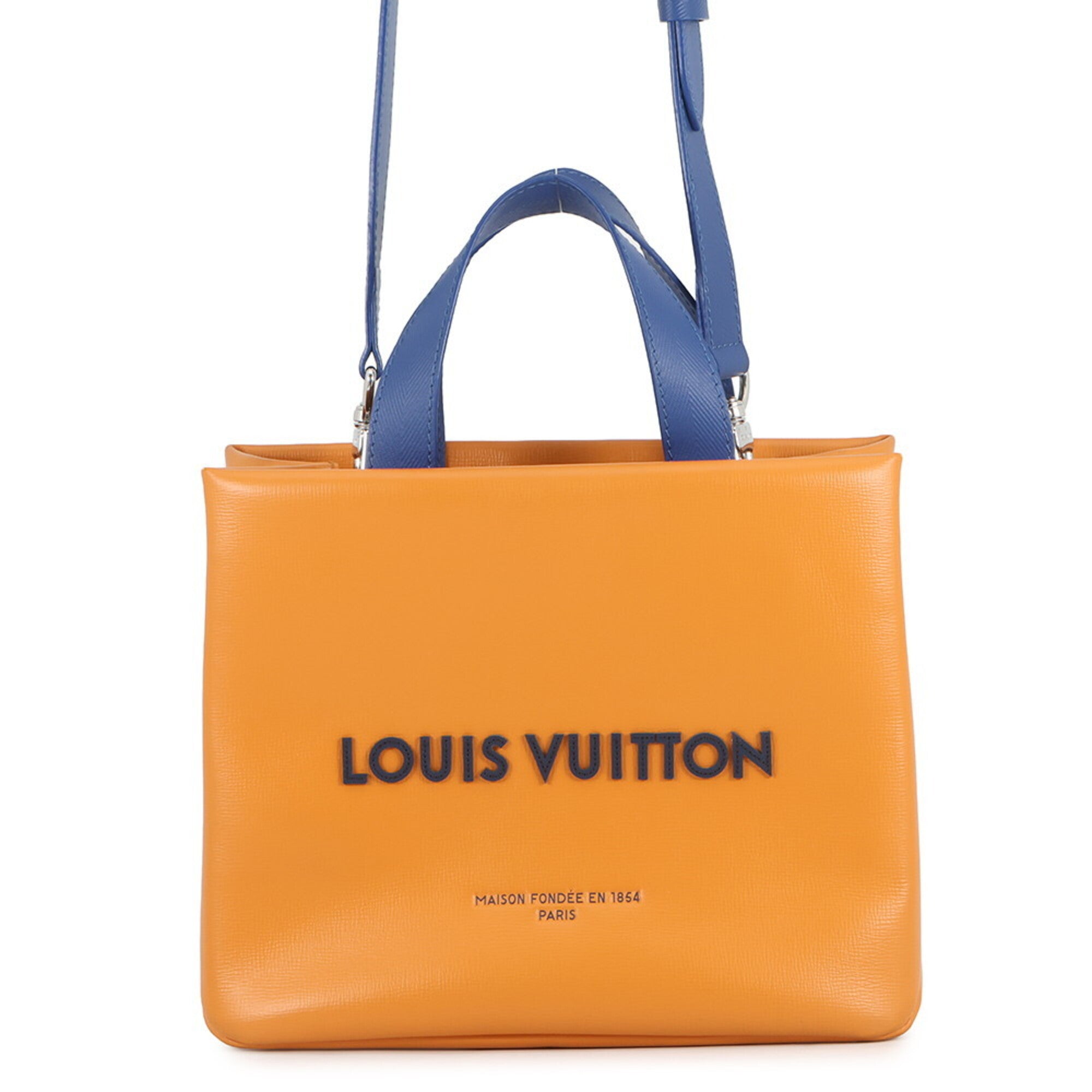 Louis Vuitton Saffron Leather Handbag Tote Bag (Pre-Owned)