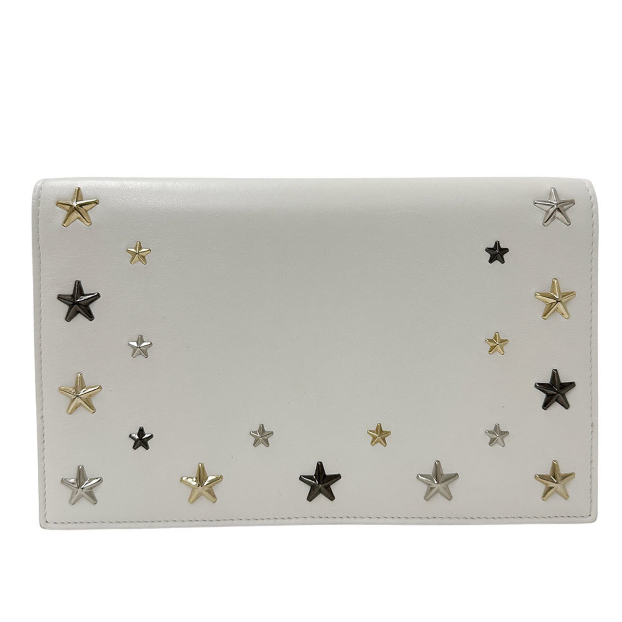 Jimmy Choo White Leather Handbag Shoulder Bag (Pre-Owned)