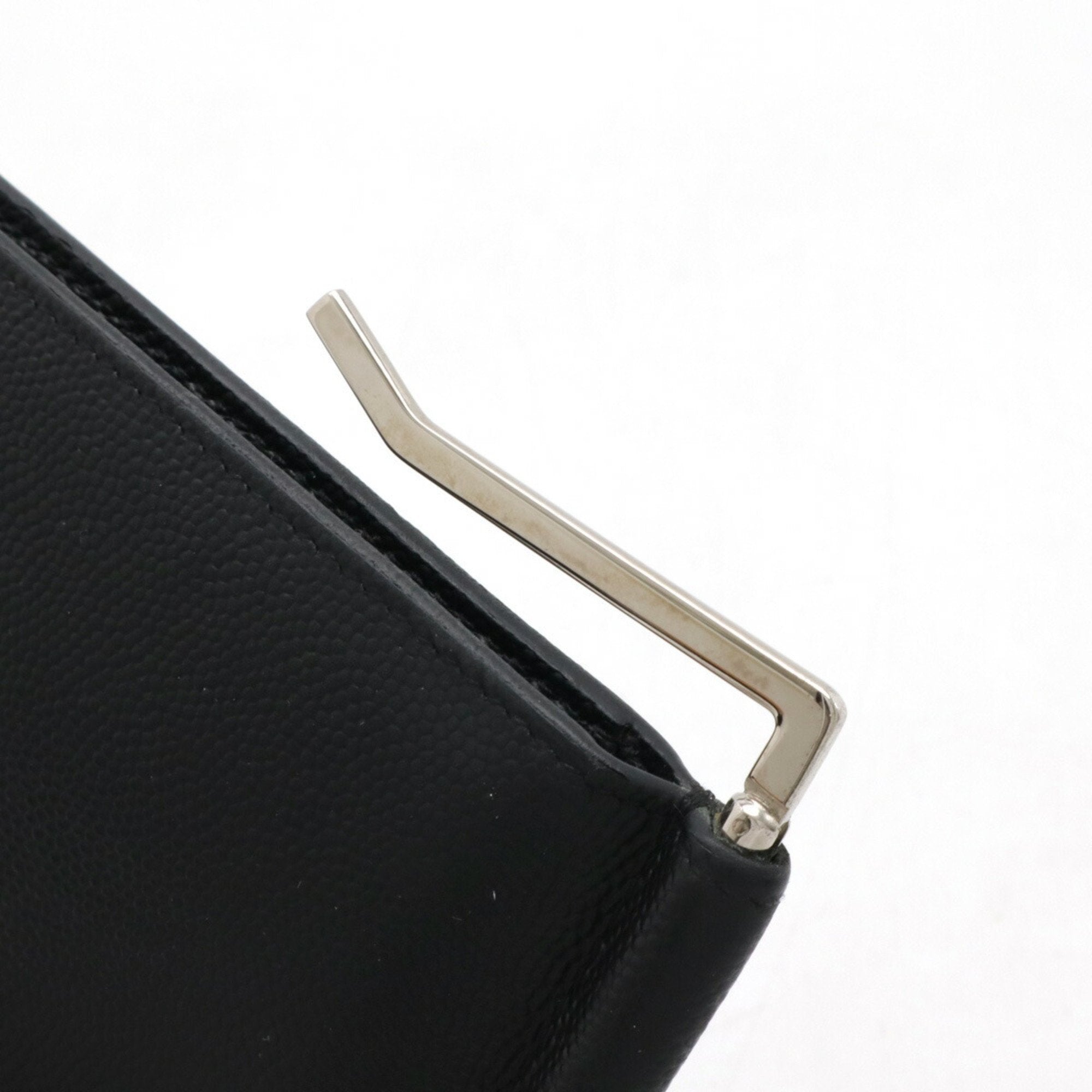 Yves Saint Laurent Black Leather Money Clip (Pre-Owned)