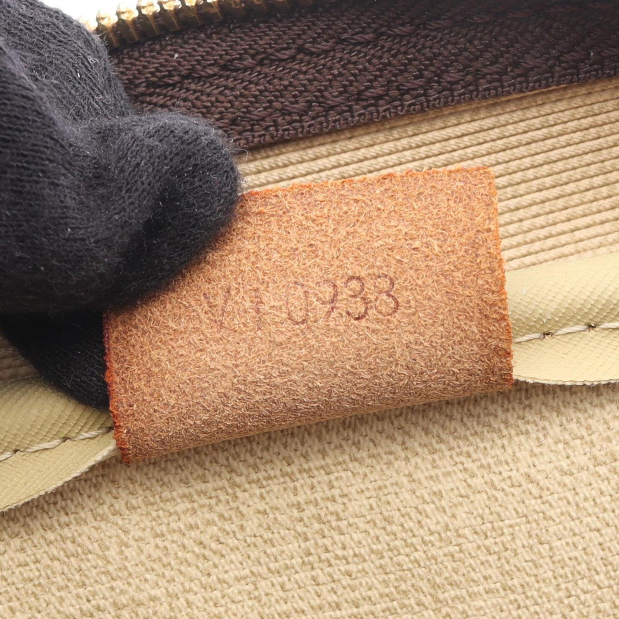 Louis Vuitton Brown Monogram Coated Canvas Leather Handbag (Pre-Owned)